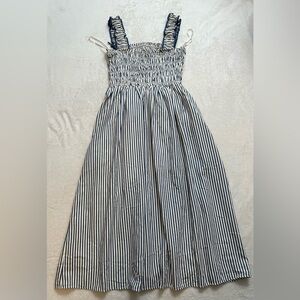 She + Sky Navy and White Striped Dress